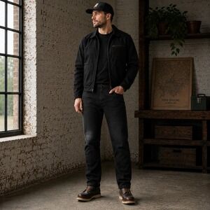 Topo Designs Commando Heavyweight Black Denim Jeans Button Fly 34x34